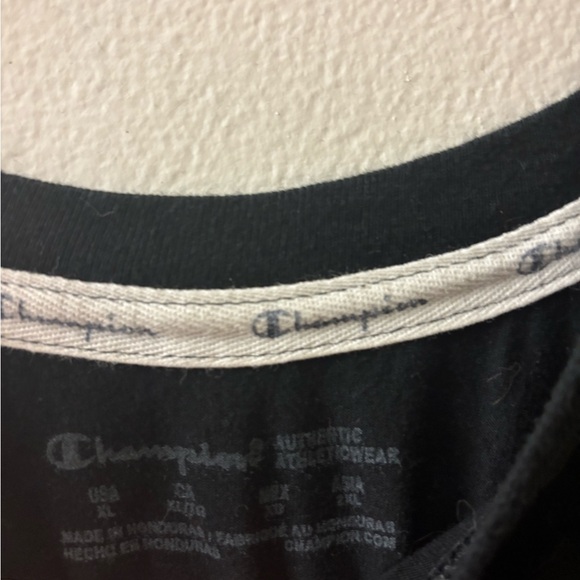 Champion Black Short Sleeve Men's Tee - Picture 3 of 3